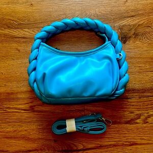 NWOT Turquoise Faux Leather Handbag Crossbody